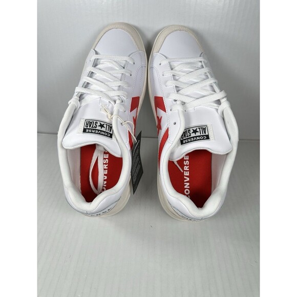 Size 10 Mens Converse Pro Blaze Classic Retro '90s White Red Egret Shoes A08645C - Picture 6 of 8